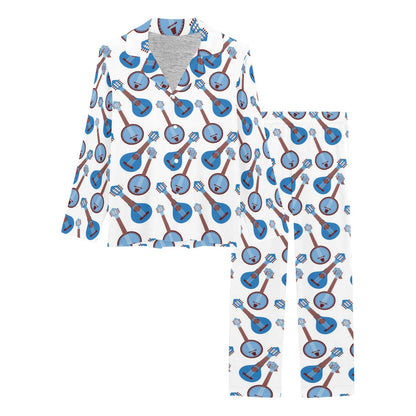 Banjo Print Design LKS401 Women's Long Pajama Set