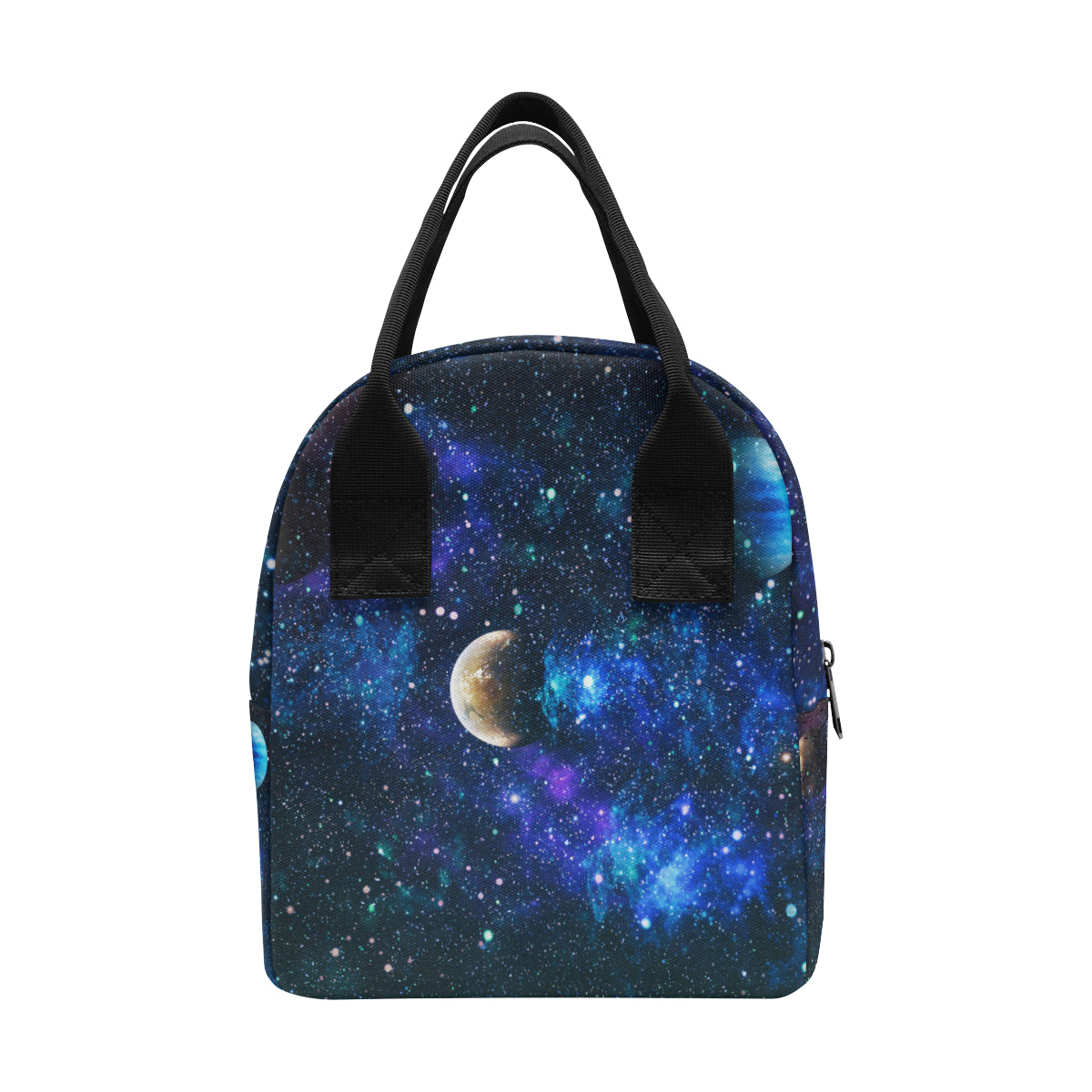 Galaxy Stardust Planet Space Print Insulated Lunch Bag