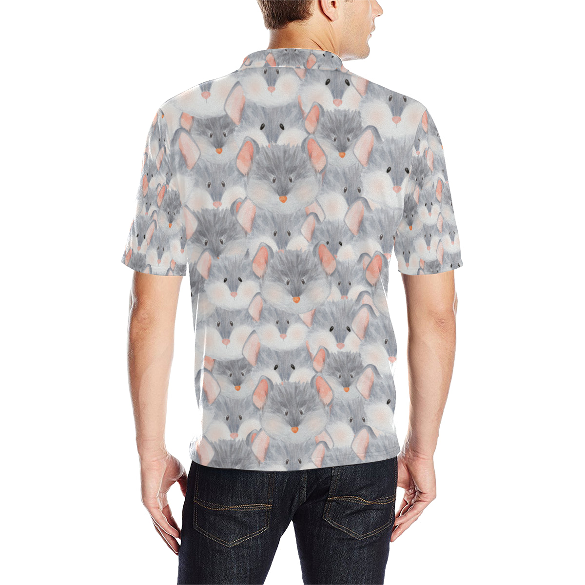 Rat Baby Pattern Print Design 02 Men Polo Shirt