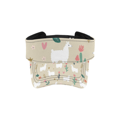 Llama Cactus Pattern Print Design 09 Unisex Sun Visor