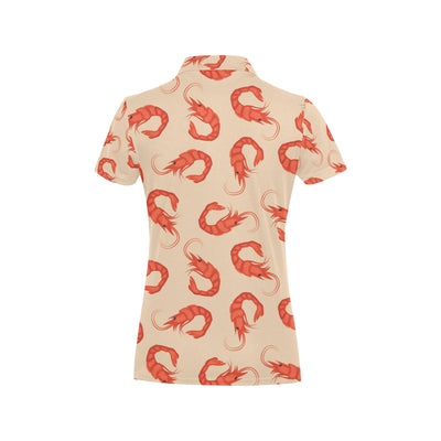 Prawn Pattern Print Design 02 Women's Polo Shirt