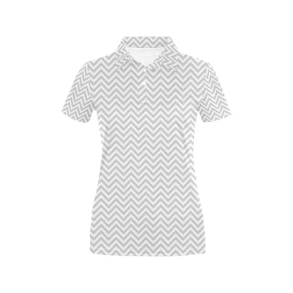 Chevron Print Design LKS401 Women's Polo Shirt