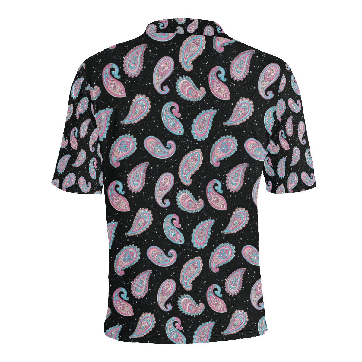 Paisley Pink Design Mandala Print Men Polo Shirt