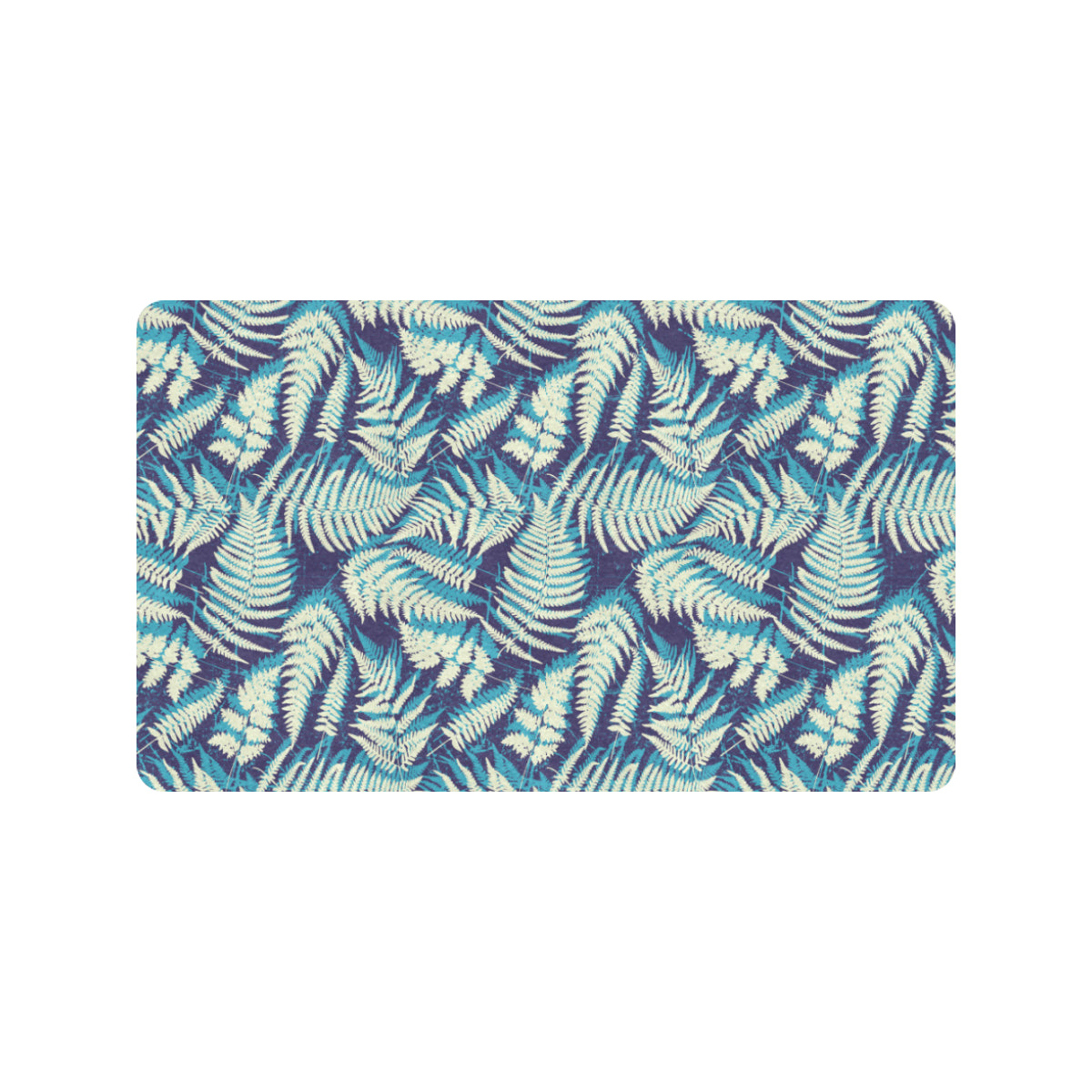 Fern Leave Summer Print Pattern Rubber Doormat