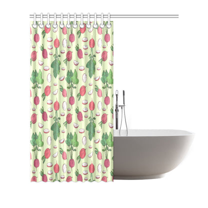 Radish Pattern Print Design A04 Shower Curtain