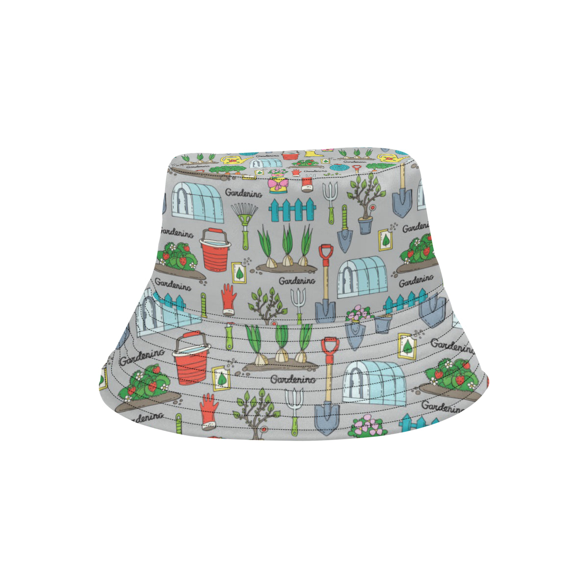 Gardening Pattern Print Design G07 Unisex Bucket Hat