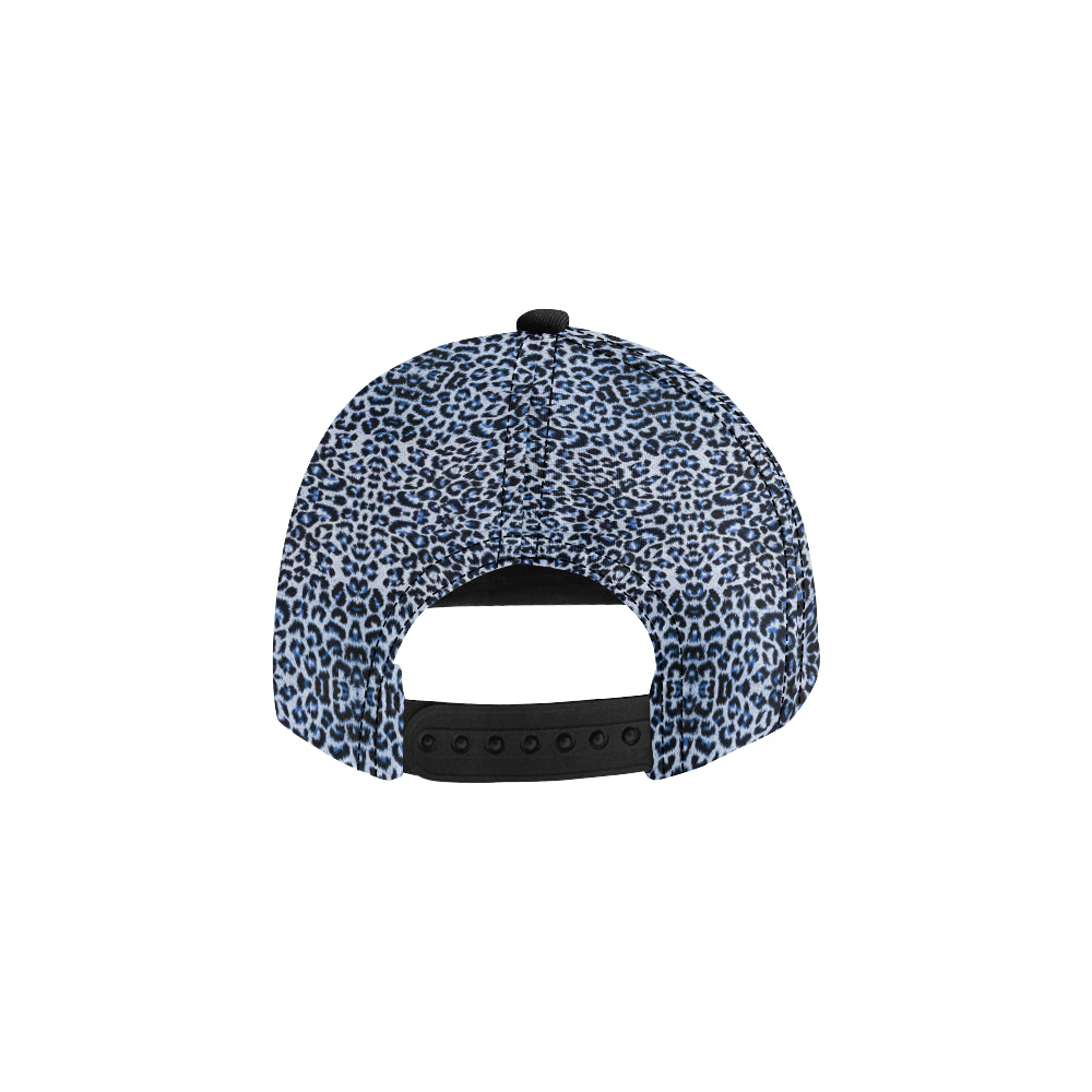 Leopard Blue Skin Print Snapback Cap