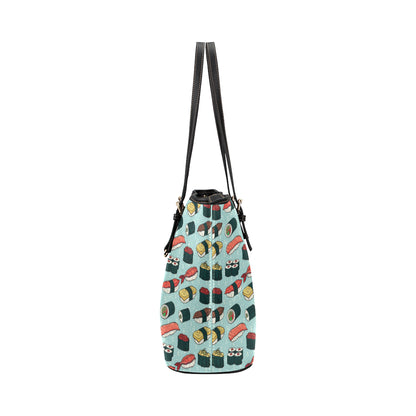 Sushi Pattern Design Leather Tote Bag