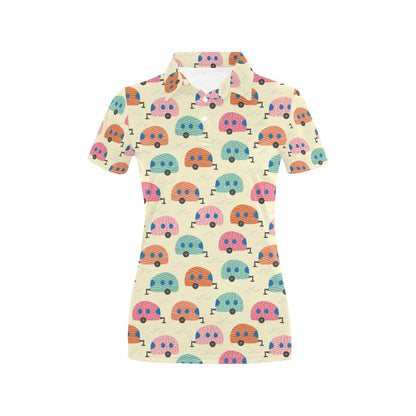 Camper Pattern Print Design 06 Women's Polo Shirt