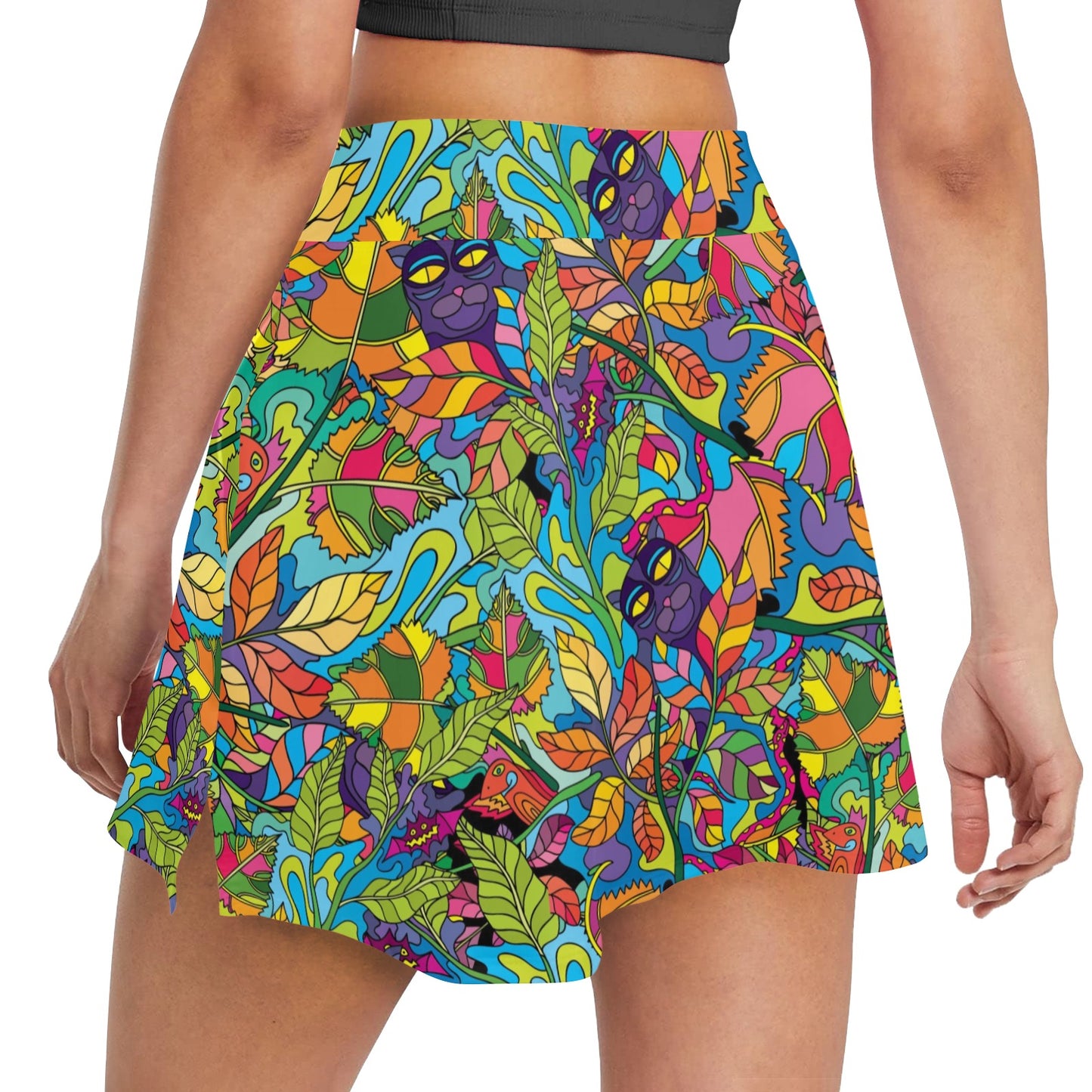 Trippy Print Design LKS301 17" Golf & Pickleball Skort with Pockets