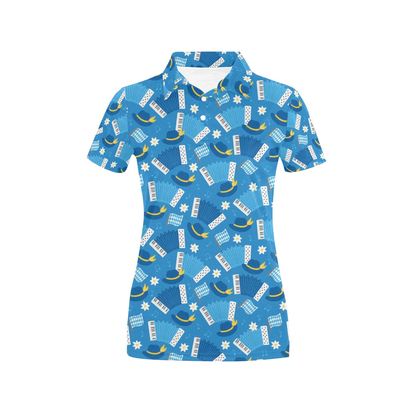 Accordion Print Design LKS401 Women's Polo Shirt