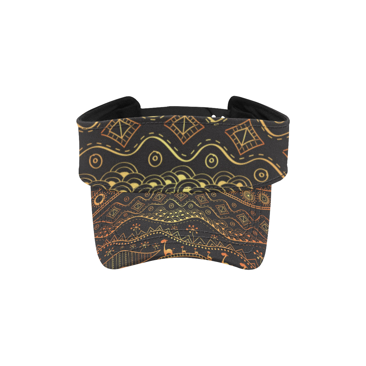 Gold African Design Unisex Sun Visor