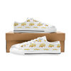 School Bus Print Design LKS306 Women's White Low Top Shoes