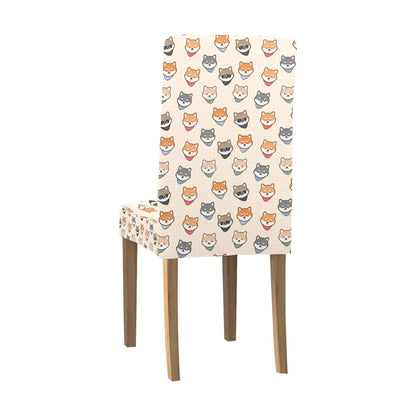 Shiba Inu Print Design LKS3010 Dining Chair Slipcover