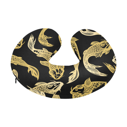 KOI Fish Pattern Print Design 03 U-Shaped Travel Neck Pillow