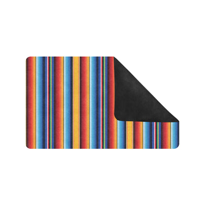 Mexican Blanket Stripe Print Pattern Rubber Doormat