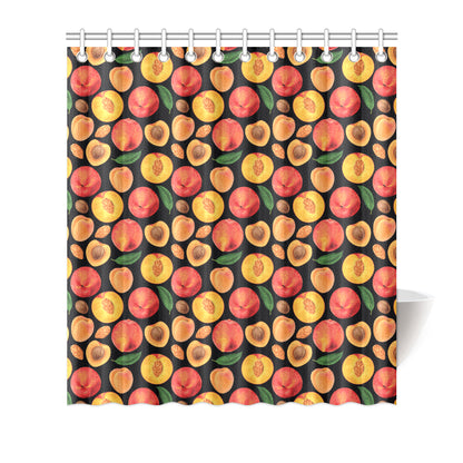 Peach Pattern Print Design A02 Shower Curtain