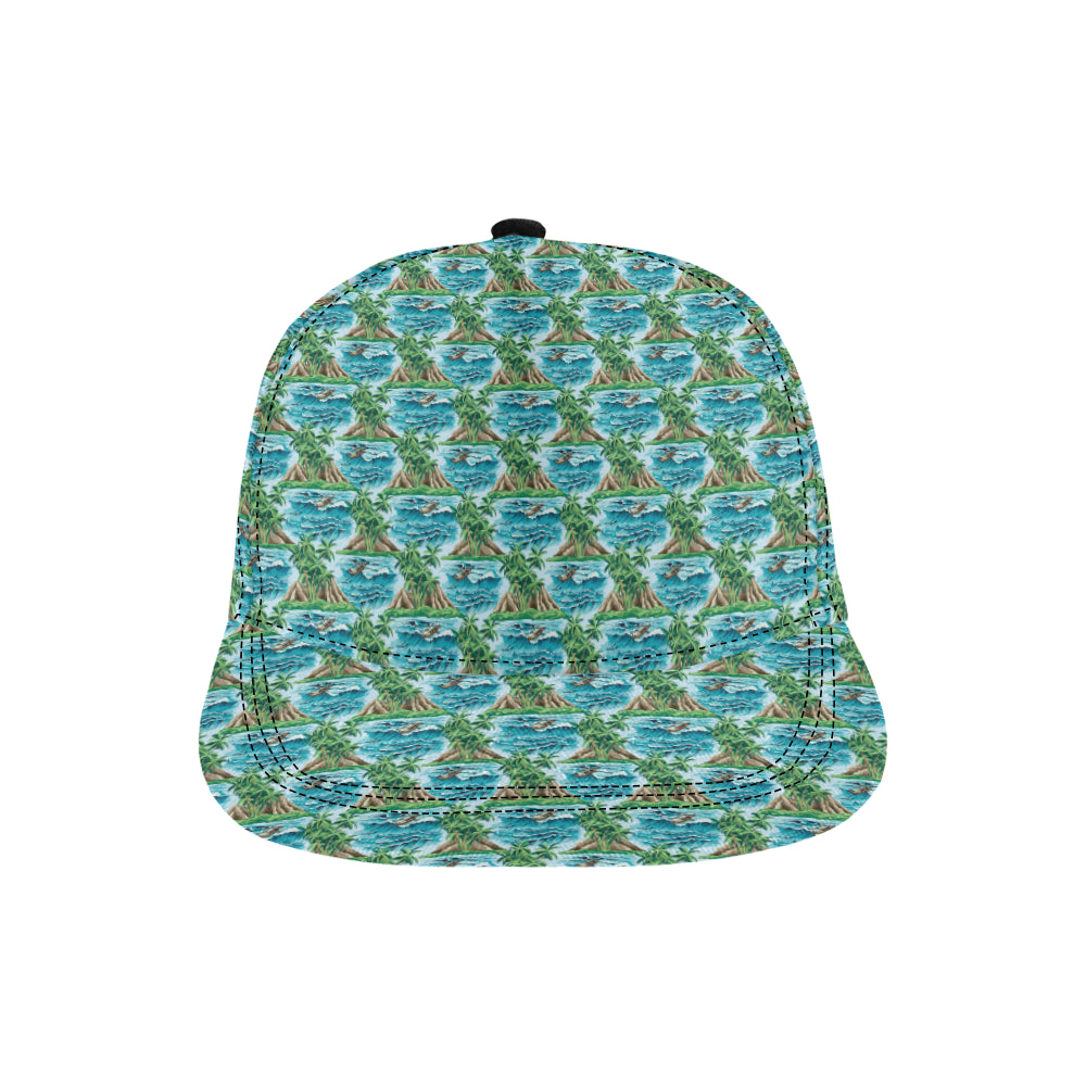 Palm Tree Hawaiian Themed Design Print Snapback Cap