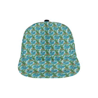 Palm Tree Hawaiian Themed Design Print Snapback Cap