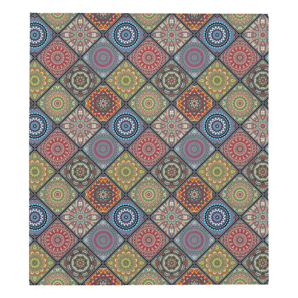 Bohemian Pattern Print Design 05 Premium Quilt