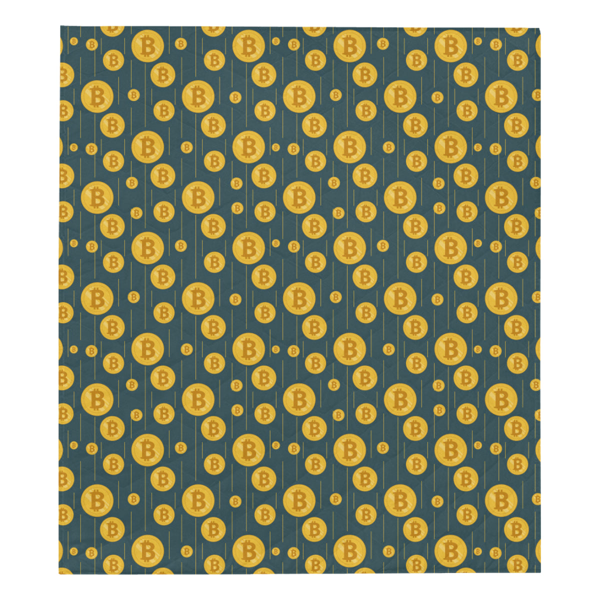Bitcoin Pattern Print Design 01 Premium Quilt