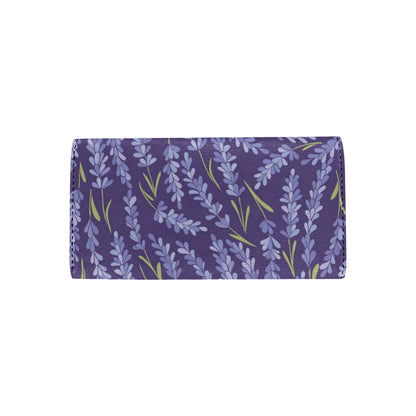 Lavender Pattern Print Design 03 Women's Trifold Wallet