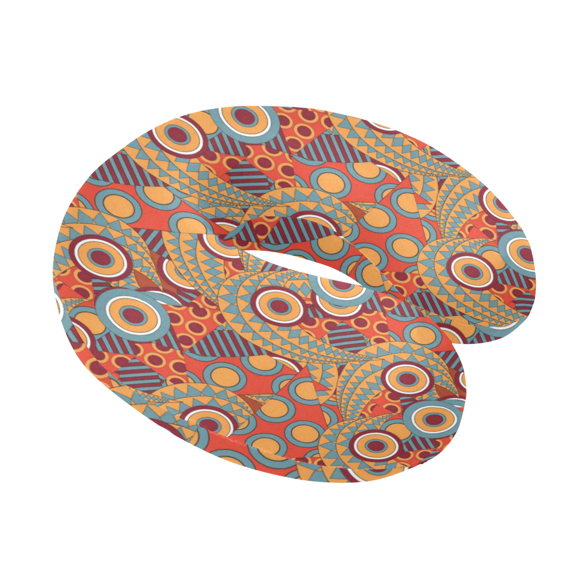 African Pattern Print Design 06 U-Shaped Travel Neck Pillow