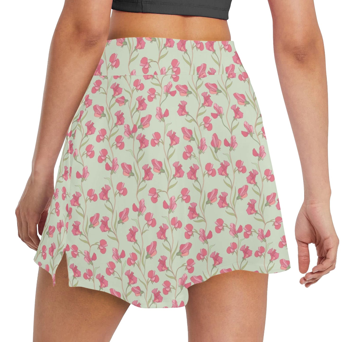 Sweet Pea Print Design LKS301 17" Golf & Pickleball Skort with Pockets
