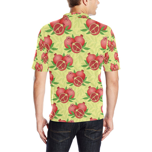 Pomegranate Pattern Print Design PG07 Men Polo Shirt