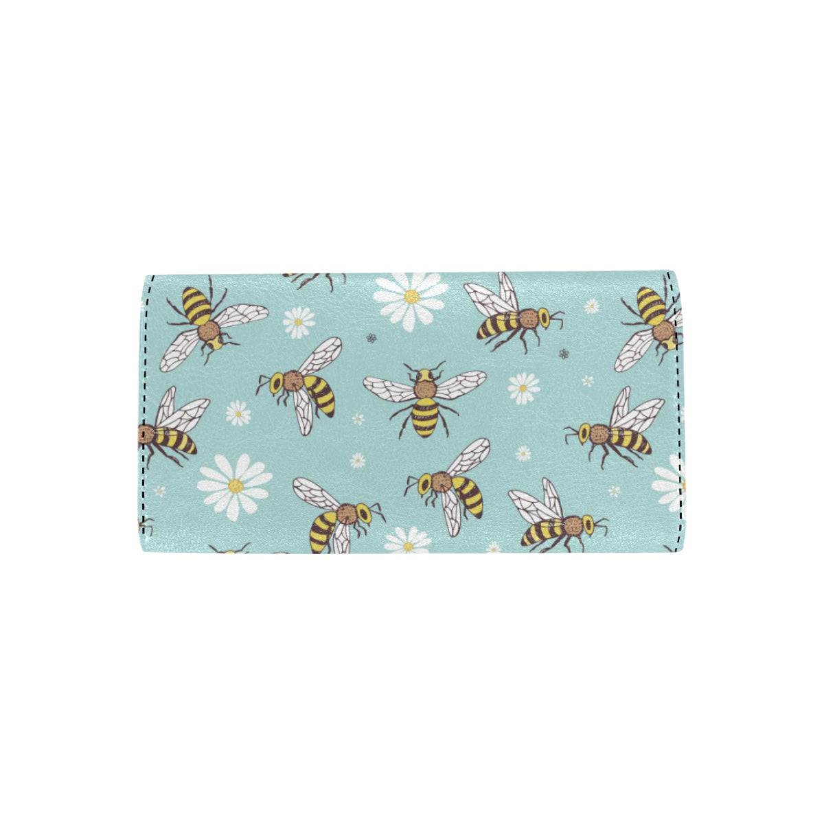 Bee Pattern Print Design BEE010 Women's Trifold Wallet