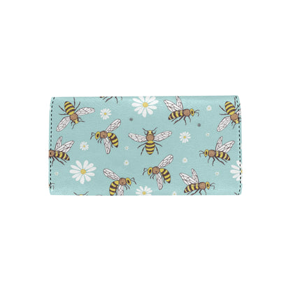 Bee Pattern Print Design BEE010 Women's Trifold Wallet