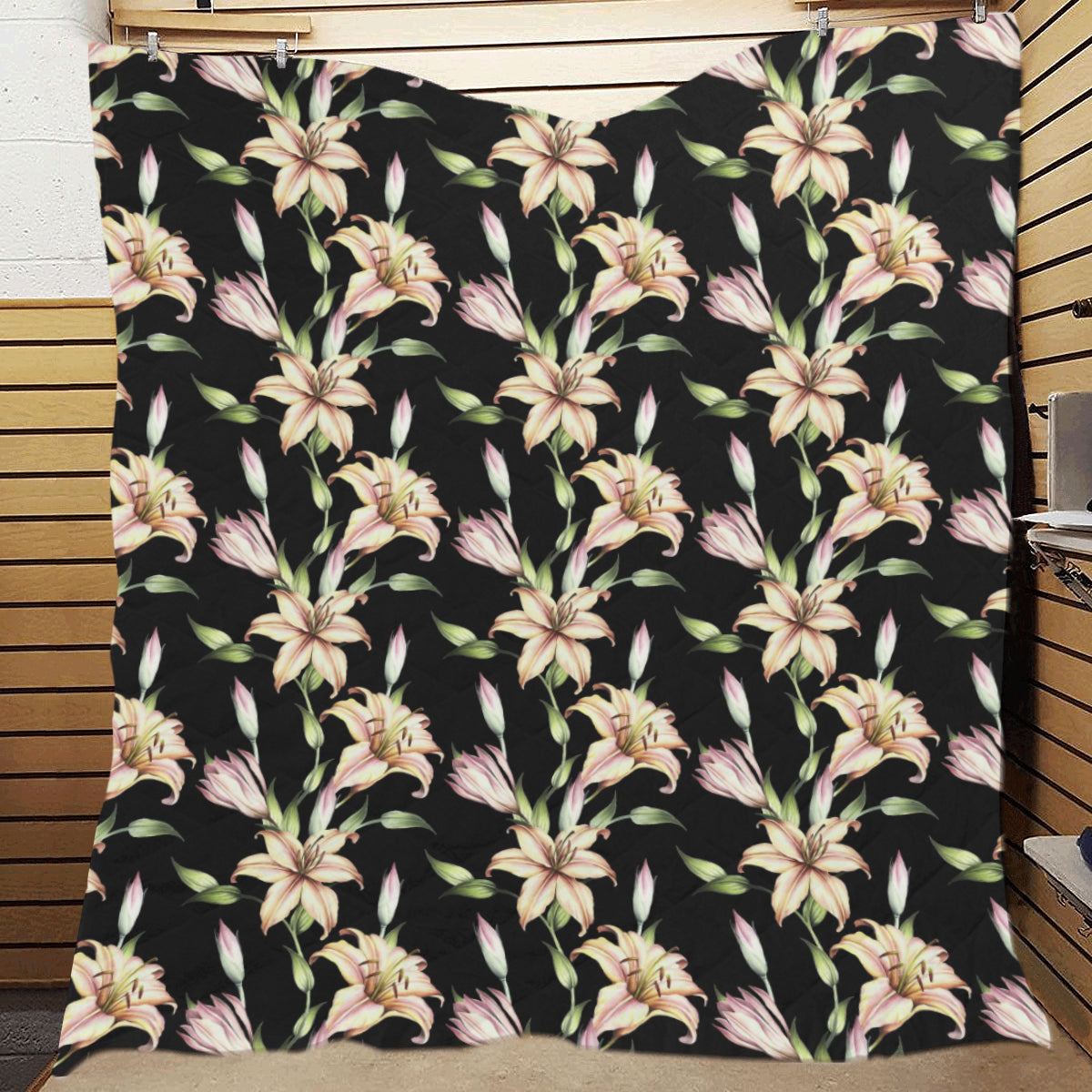 Lily Pattern Print Design LY05 Premium Quilt