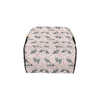 Sea Otter Pattern Print Design 02 Diaper Bag Backpack