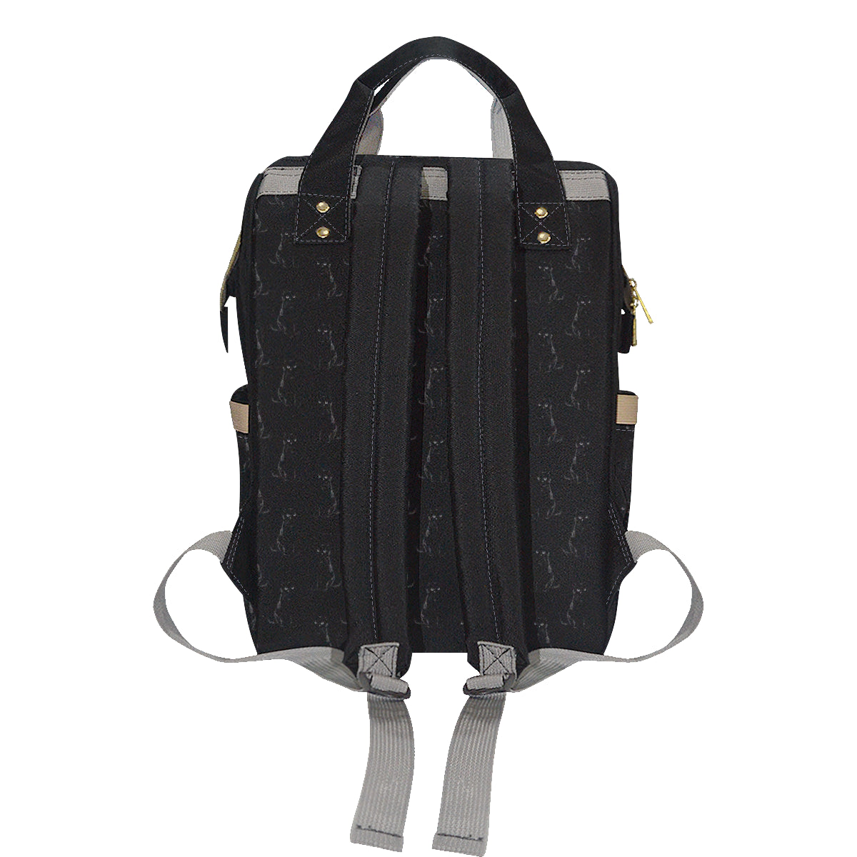 Black Cat Pattern Print Design 03 Diaper Bag Backpack