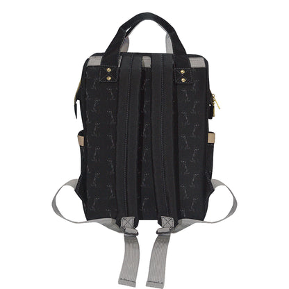 Black Cat Pattern Print Design 03 Diaper Bag Backpack
