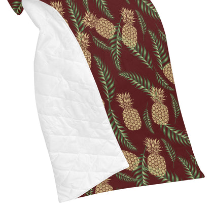 Pineapple Pattern Print Design PP013 Premium Quilt