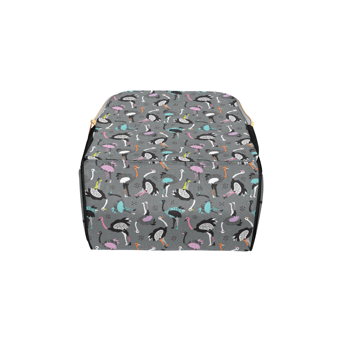 Ostrich Pattern Print Design 01 Diaper Bag Backpack