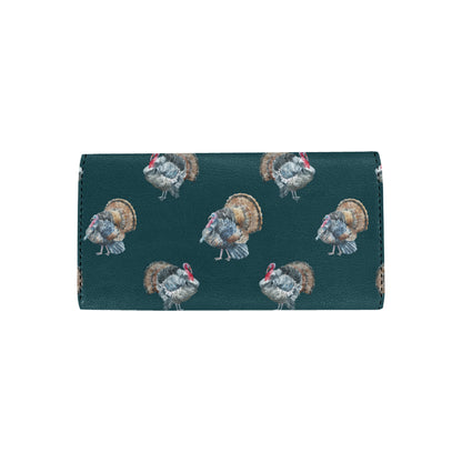 Turkey Pattern Print Design 03 Women's Trifold Wallet