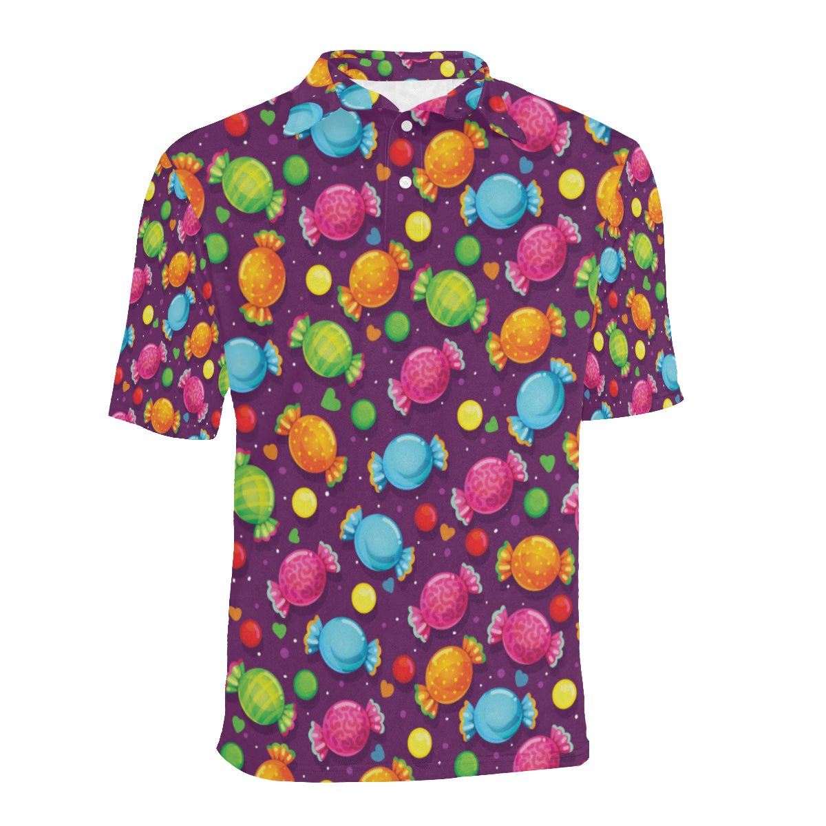 Candy Pattern Print Design CA05 Men Polo Shirt