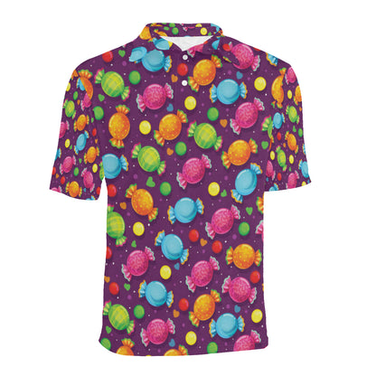 Candy Pattern Print Design CA05 Men Polo Shirt
