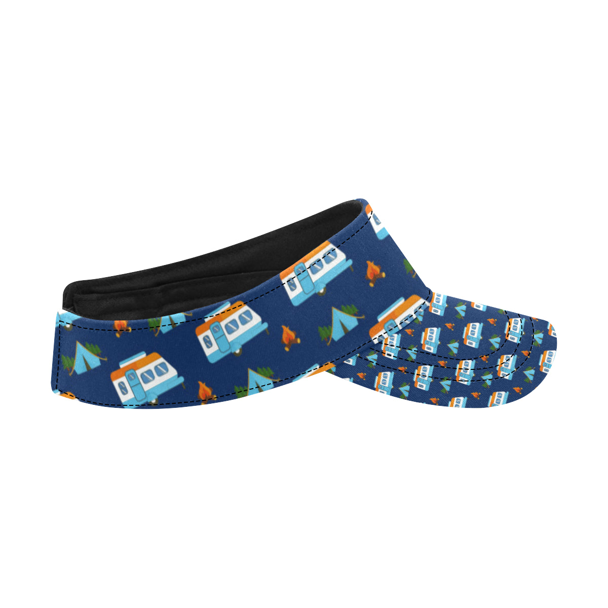 Camper Pattern Camping Themed No 3 Print Unisex Sun Visor