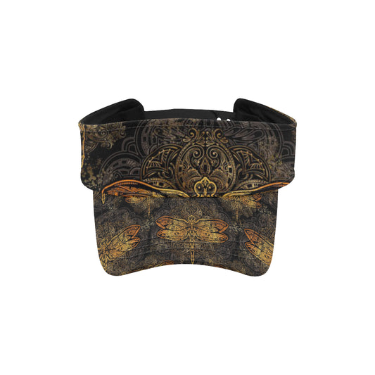 Gold Dragonfly Mandala Unisex Sun Visor