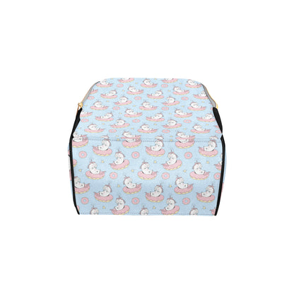 Donut Unicorn Pattern Print Design DN014 Diaper Bag Backpack