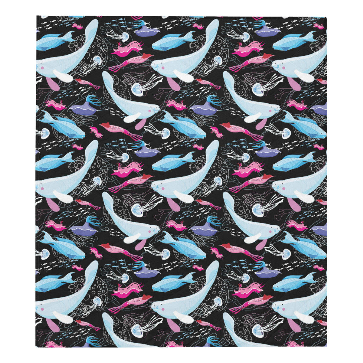 Manatee Pattern Print Design 02 Premium Quilt