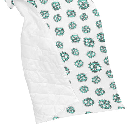 Cancer Zodiac Pattern Print Design 04 Premium Quilt