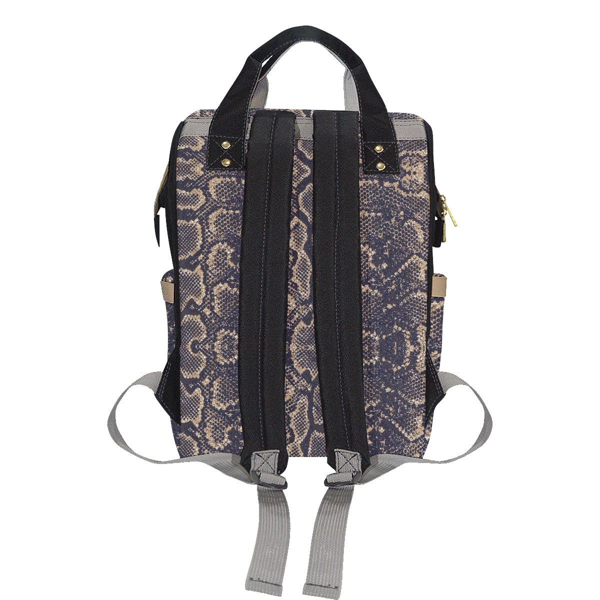 Snake Skin Pattern Print Diaper Bag Backpack