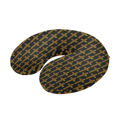 Cross Pattern Print Design 02 U-Shaped Travel Neck Pillow