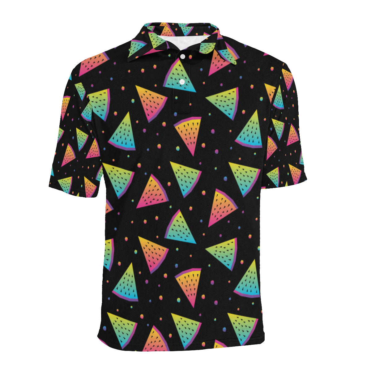 Rainbow Watermelon Pattern Print Design A04 Men Polo Shirt