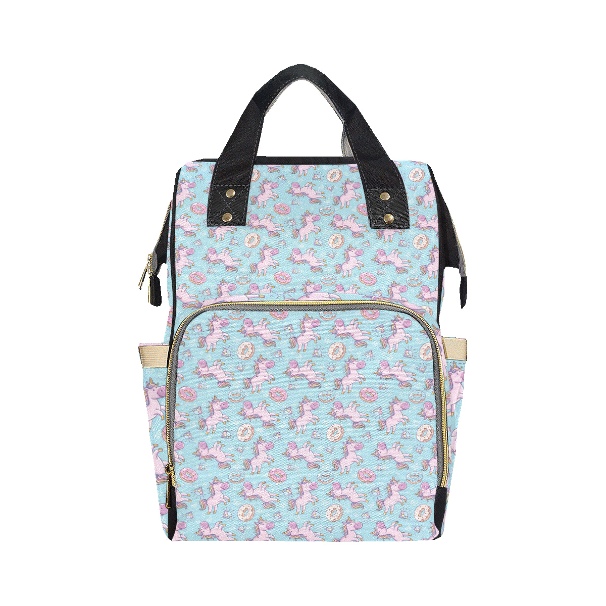 Donut Unicorn Pattern Print Design DN016 Diaper Bag Backpack