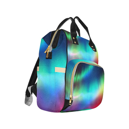 Aurora Borealis Pattern Print Design 02 Diaper Bag Backpack